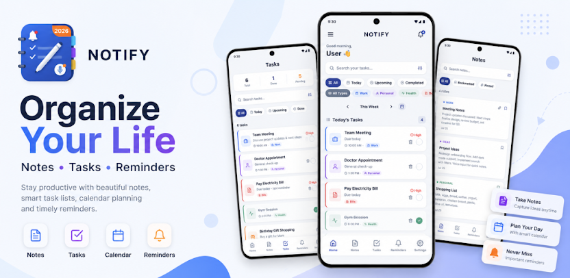 Notia: Notes, Tasks & Reminders