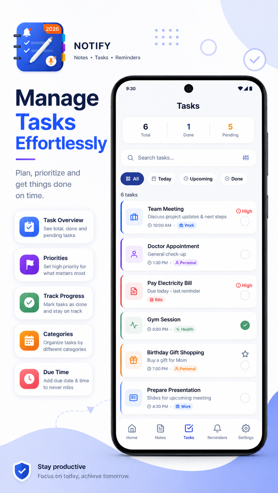 Notia: Notes, Tasks & Reminders Screenshot 3