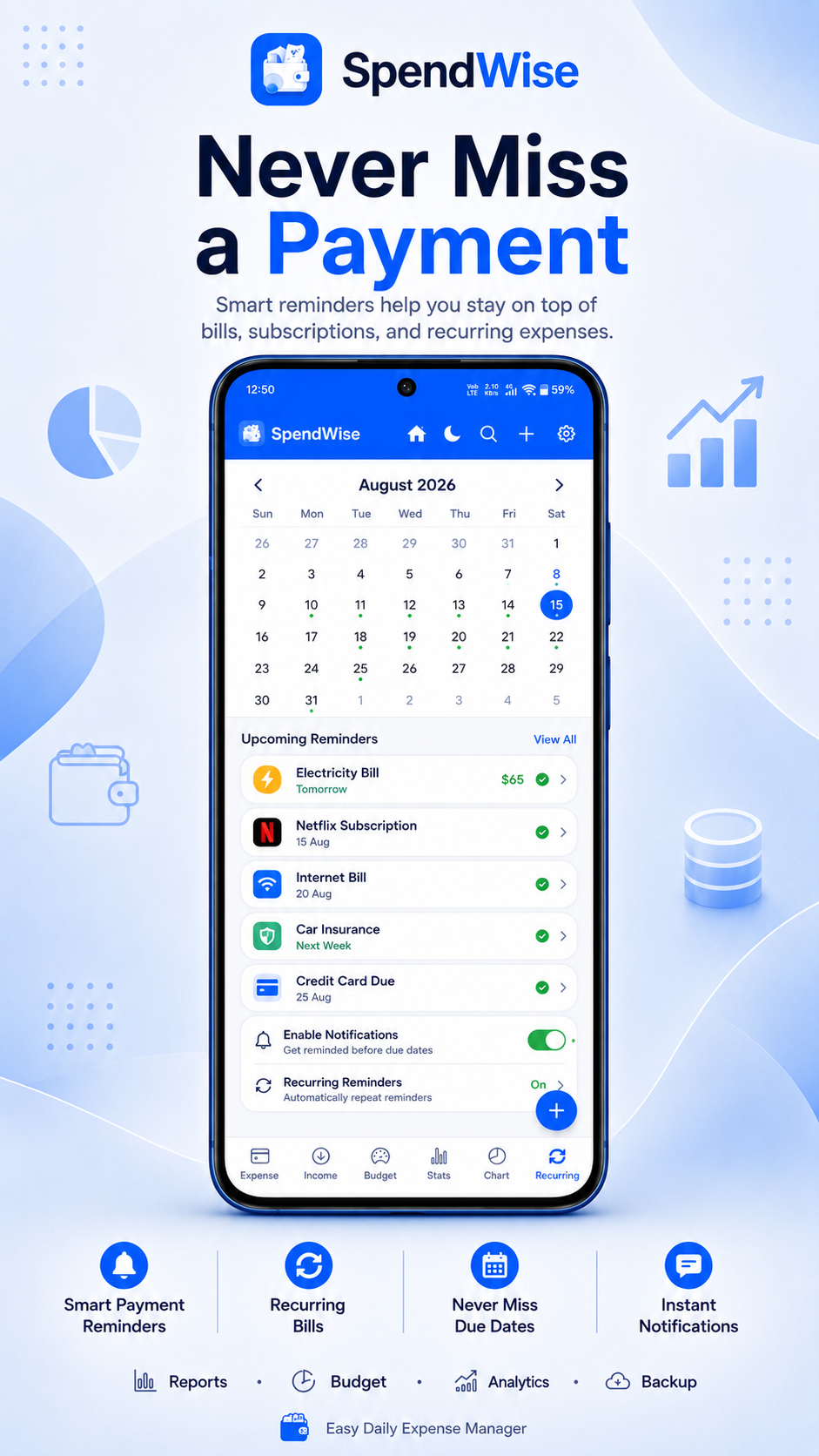 SpendWise: Expense & Budget Screenshot 3